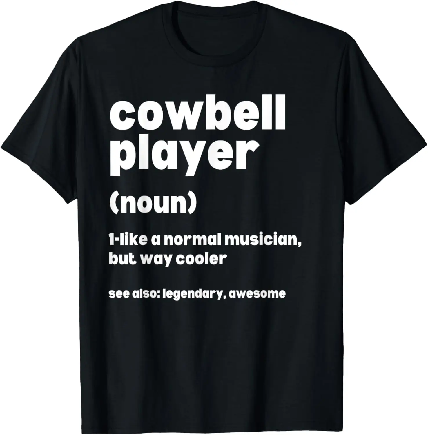 

Cow Bell More Cowbell Vintage Funny Drummer Cowbell T-Shirt