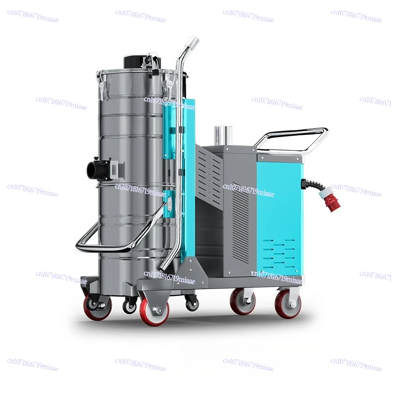 High-power industrial vacuum cleaner, powerful dust-absorbing iron filings dry and wet rechargeable vacuum cleaner for factory