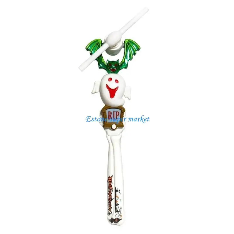 090B Halloween LED Windmill Wand with Pumpkin Skull Witch Howling Sound