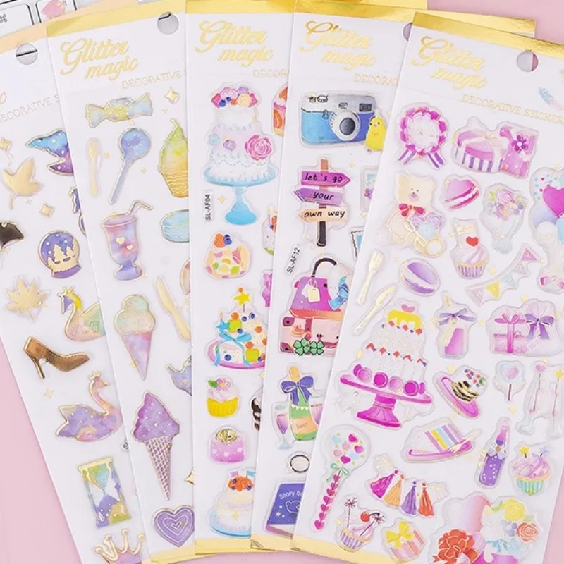 

Cute 3D Resin Stickers,Kawaii Animal Puffy Stickers,Sparkling Bubble Sticker for Kids Journal Planner Phone Scrapbook Decoration