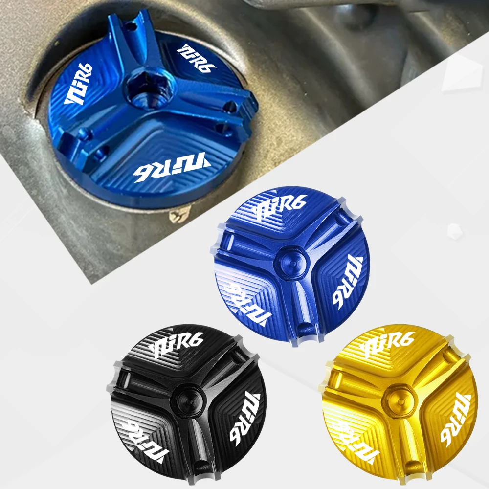 

For YAMAHA YZF R1 R3 R6 R7 R125 R1M R6S YZFR1 YZFR3 YZFR6 YZFR6S YZFR7 YZFR125 Motorcycle CNC Engine Oil Filler Cap Plug Cover