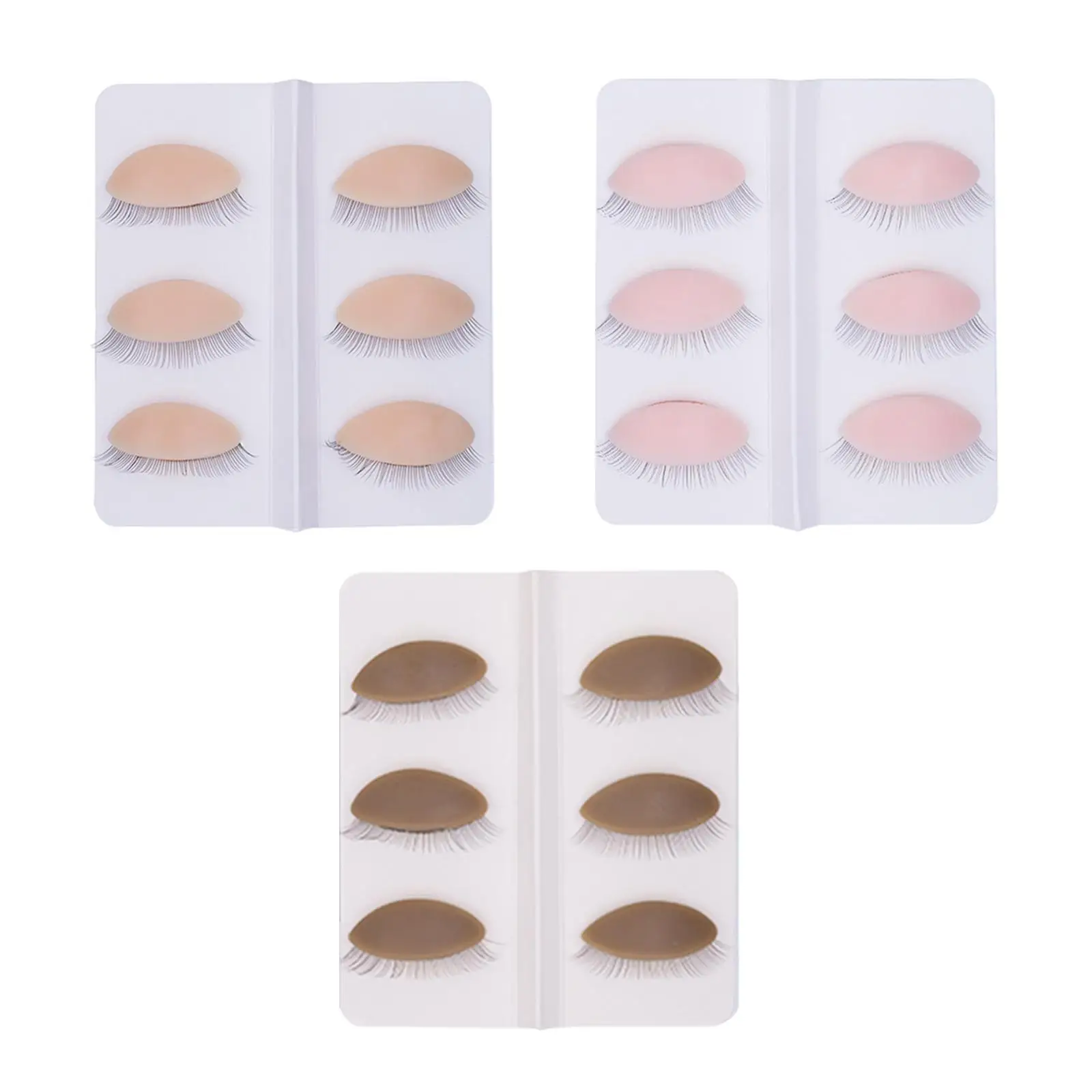 

6 Replacement Eyelids Eyelashes Practice Eyelids Makeup Soft Spare Parts Durable