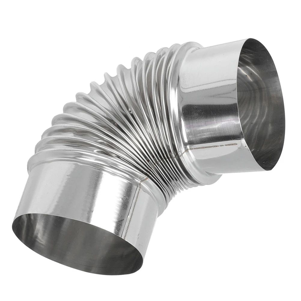 

Elbow Chimney Flue Stainless Steel Fine Workmanship Durable Practical Home Ventilation Kitchen Exhaust Flexible Air Hose Wood