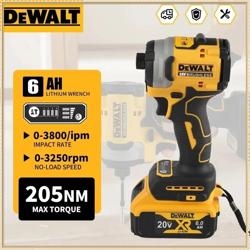 dewalt-205nm-dcf850-brushless-high-torque-electric-tool-250rpm-impact-driver-cordless-intelligent-tools-for-dewalt-battery