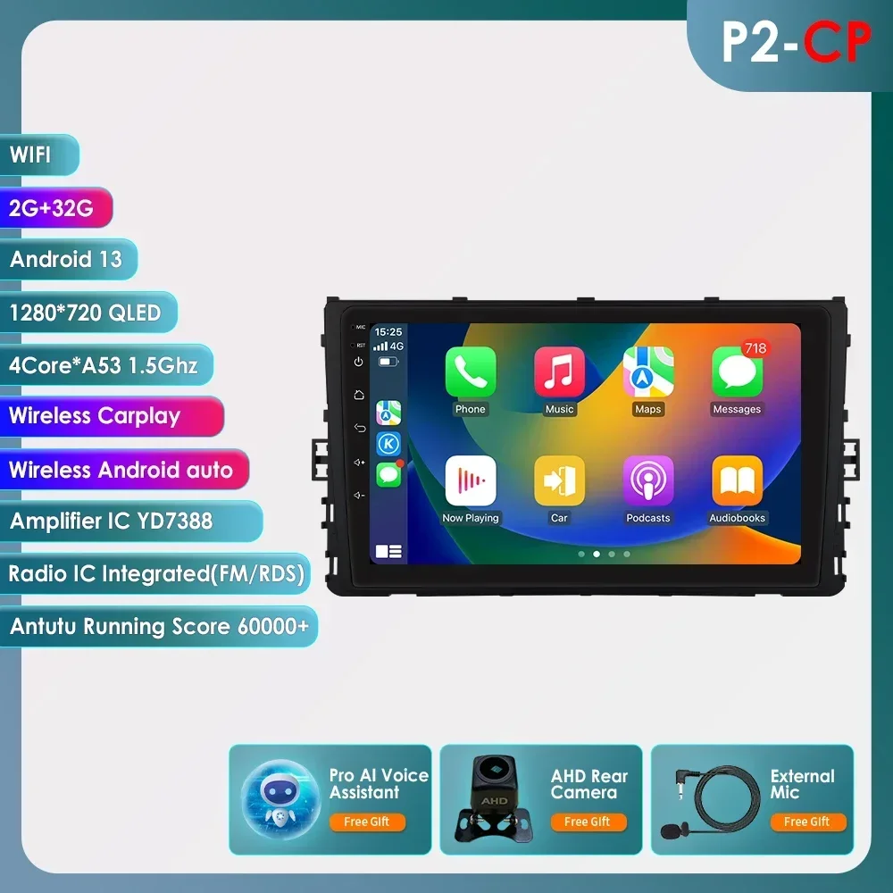 Android 14 autoradio voor Volkswagen VW MQB POLO VI Jetta MK7 T6 Bora 2018-2021 multimediaspeler 4G autoradio Carplay SWC scherm