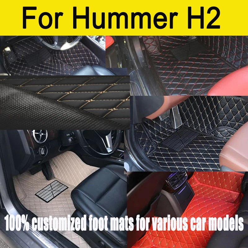 

Car Floor Mats For Hummer H2 2008 Custom Auto Foot Pads Automobile Carpet Cover Interior Accessories