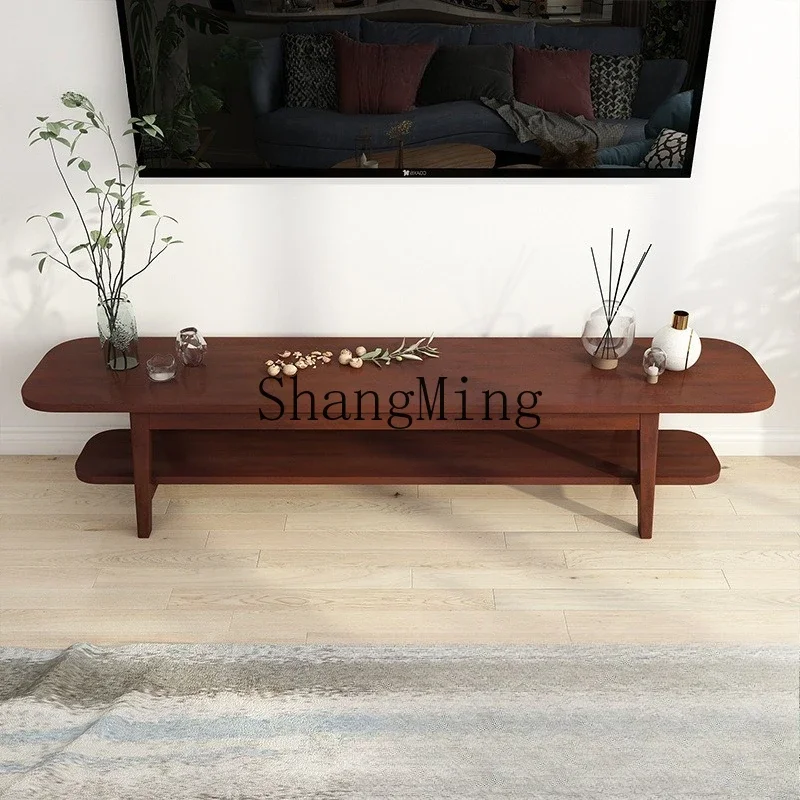 

SM thickened solid wood TV cabinet modern simple living room new coffee table combination small apartment TV cabinet