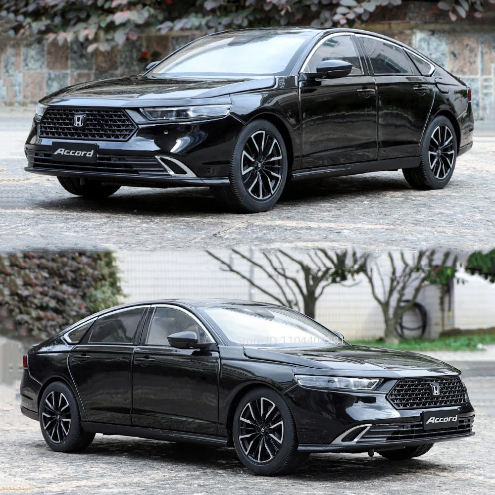 1:18 HONDA Accord Alloy Miniature Model Diecast Toy Door Opened Sound Light Pull Back Front Wheel Steering Classic Birthday Gift