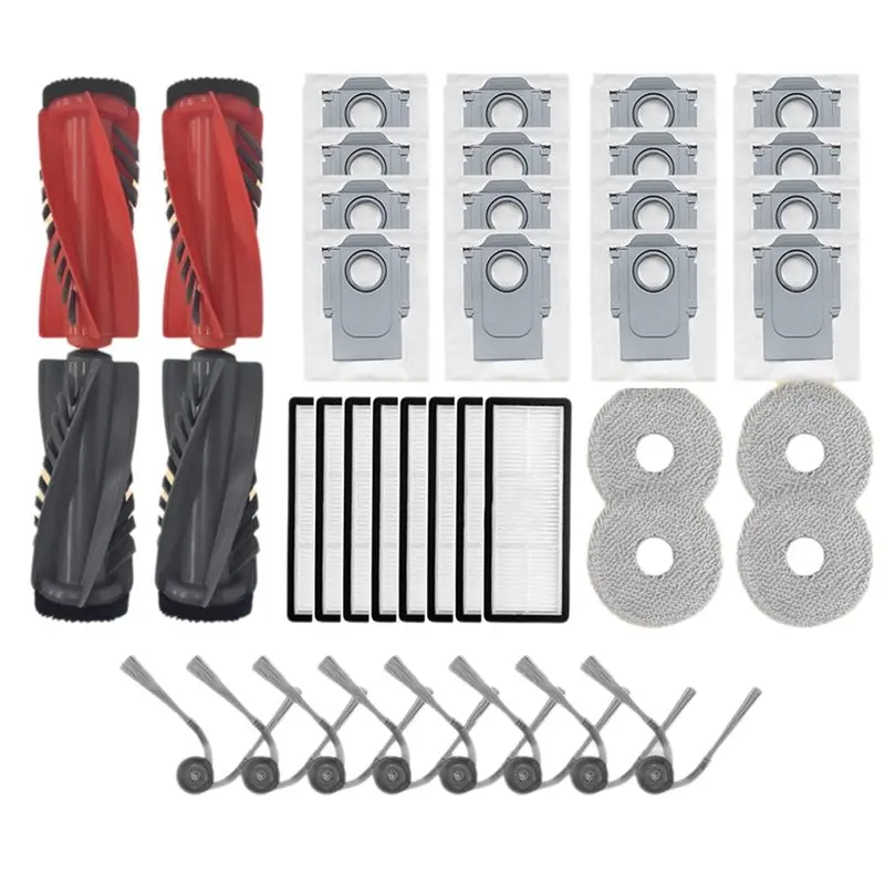 Obrázek 7: 【DURABLE 】vacuum čistič náhradních částí pro roborock qrevo C pro/qrevo curvc- mohan strana kartáč filtr hepa filtr látka mop blok prach brašna střídavého
