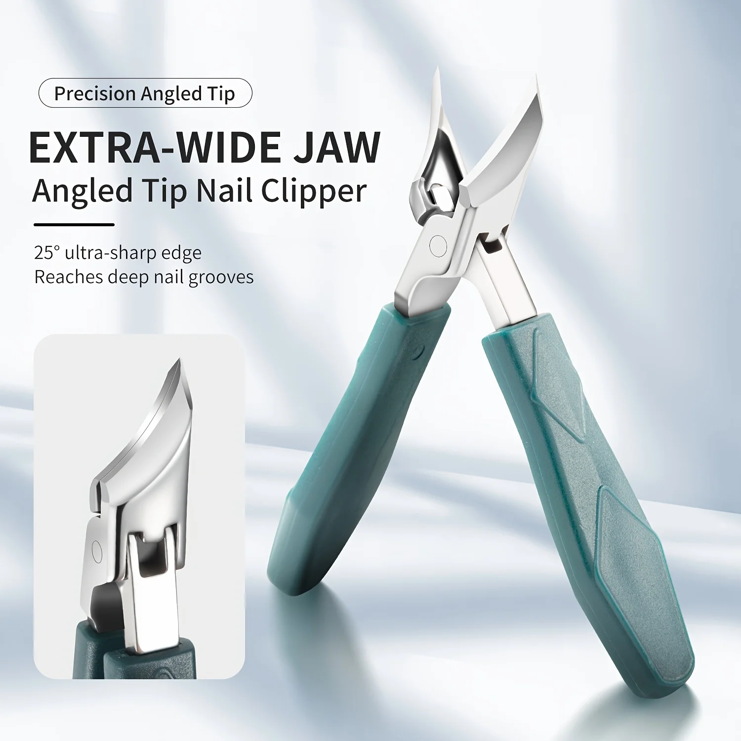 Nail Clipper Splash-Proof Super Pointed Slanted Mouth Nail Cutter Thick Hard Ingrown Toenails Trimmer Manicure Pedicure Tools