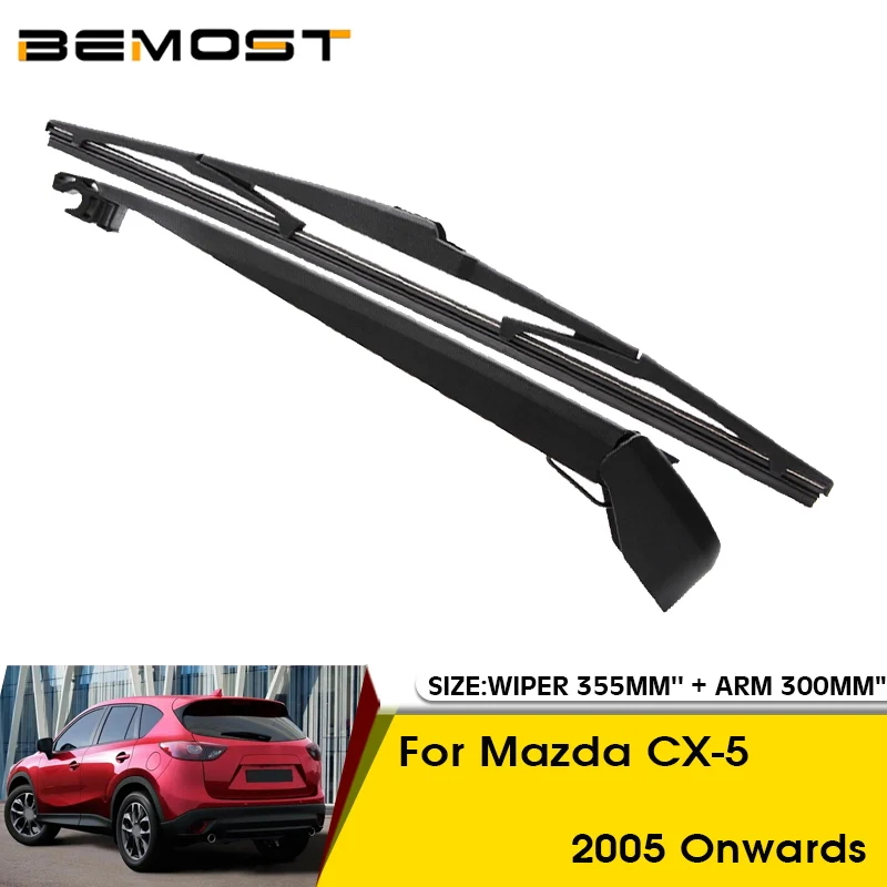 Car Wiper Blade For Mazda CX-5 2005 Onwards Rear Back Windshield Windscreen Rear Wiper 355mm+Arm 300mm Car Accessories