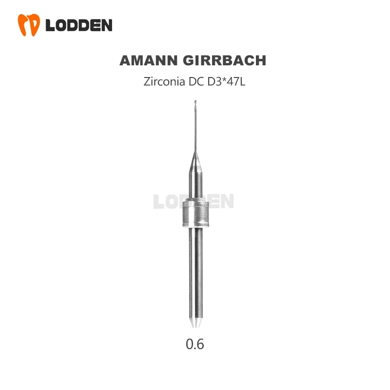 Amann Girrbach-Fraises dentaires D3 avec diamant, fraises de fraisage DC, contre-indiqué, 2.5, 1.0, 0.6, 0.3, matériel de laboratoire dentaire