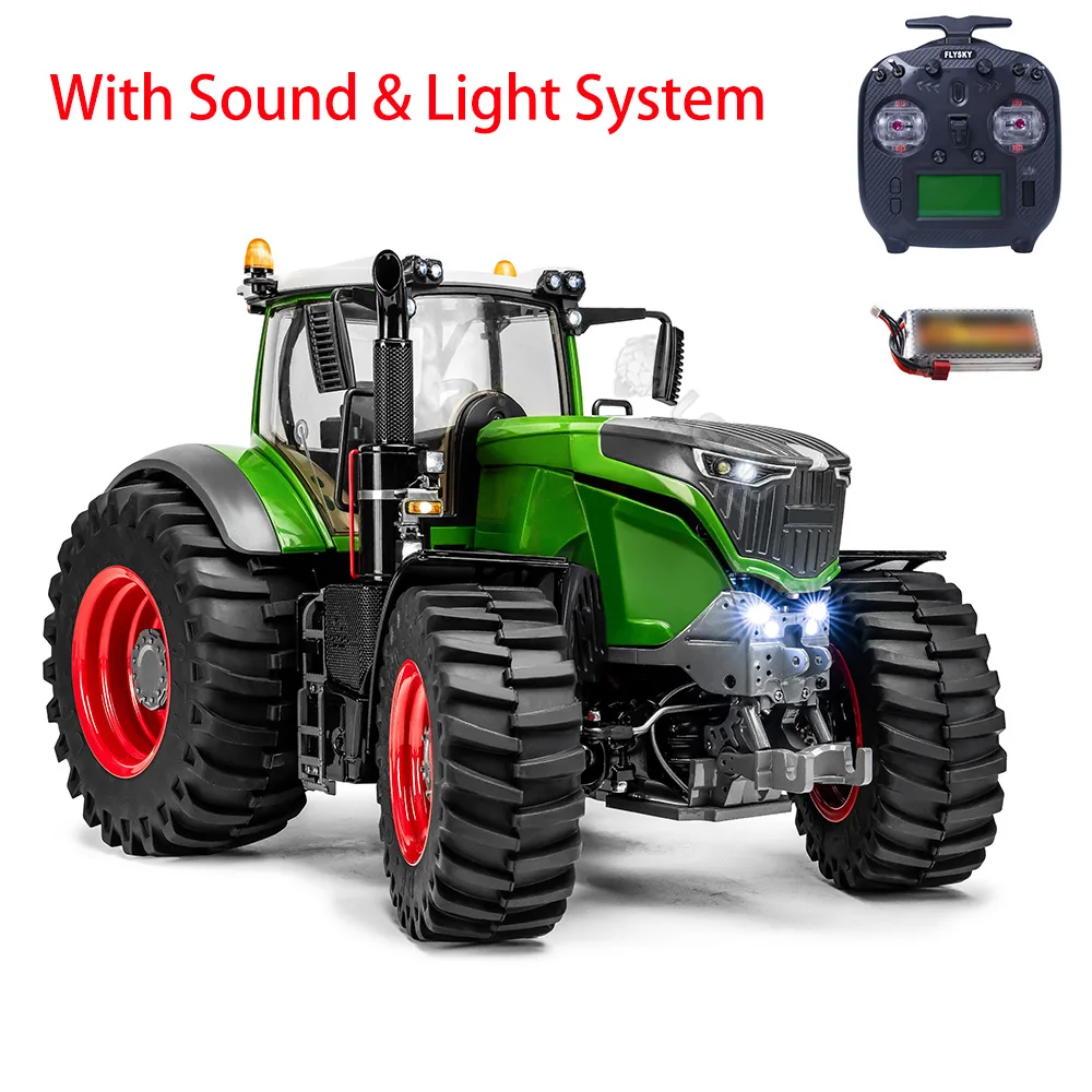 RTR LESU 1050 RC 1/16 Tractor 4X4 Metal Chassis Painted Assembled Model with Light Sound Differential Lock Cabin Servo RC Toy