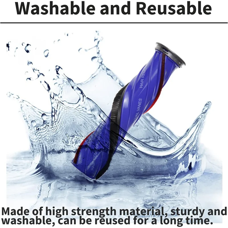 ABJY-Set Kepala Vakum Pengganti Anti Kusut untuk Dyson V8 V10 V11 V15 Penyedot Debu Tanpa Kabel untuk Karpet Karpet Lantai Kayu Keras