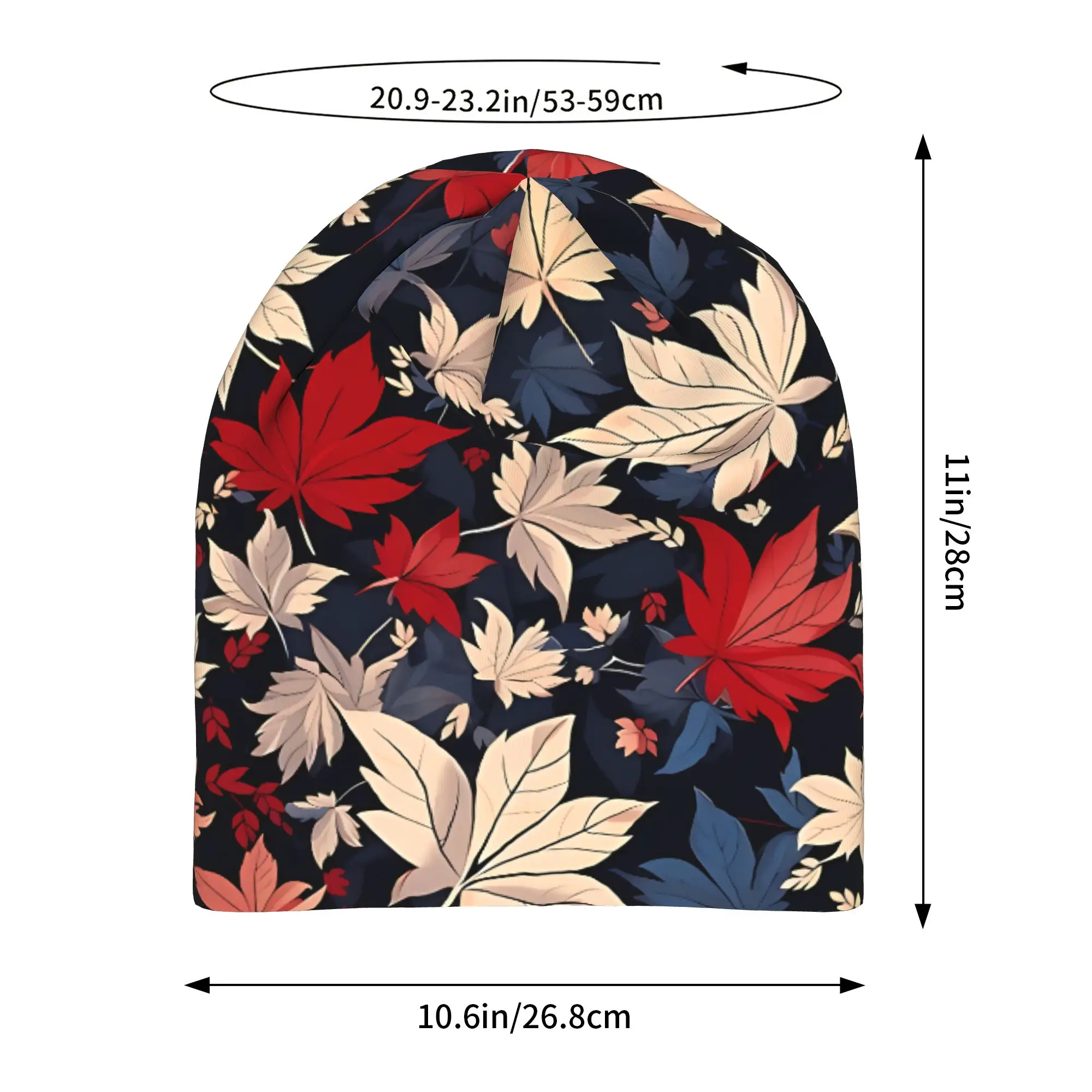 Maple Independence Seamless Pattern Furoshiki Thin Hat Bonnet Hats Autumn Style Skullies Beanies Caps Men Women's Street Ski Cap