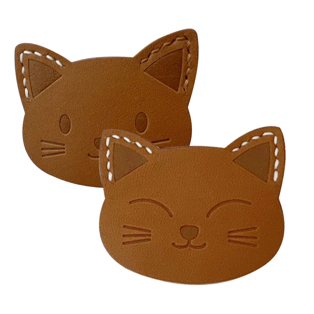 

2pcs Cartoon Bookmarks Brown Kitten Cute Cat Stationery Vintage Colors Lightweight Fun Gifts Students Reading