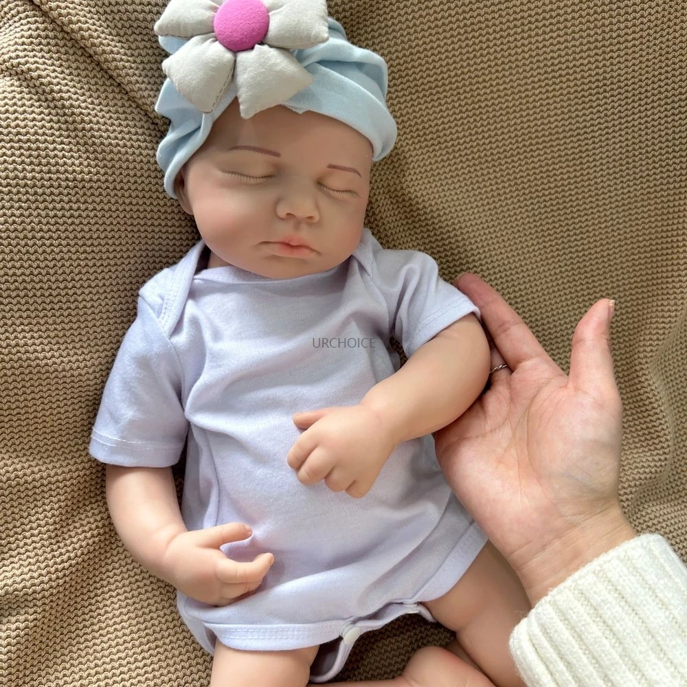 20 inch ambachtelijk gemaakt siliconen herboren babymeisje/jongen Loulou flexibel wasbaar levensechte details voor poppenliefhebbers geschenken kinderen speelgoed