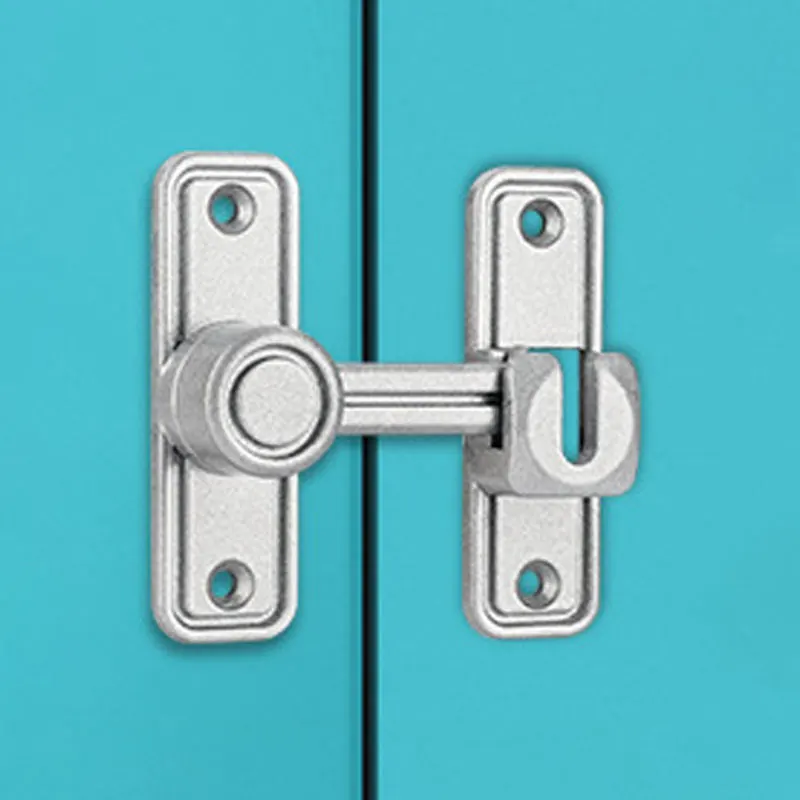 1PC Frosted No-punch Door Latch Door Bolt 90 Degree Sliding Door Lock Latch Toilet Bathroom Locks