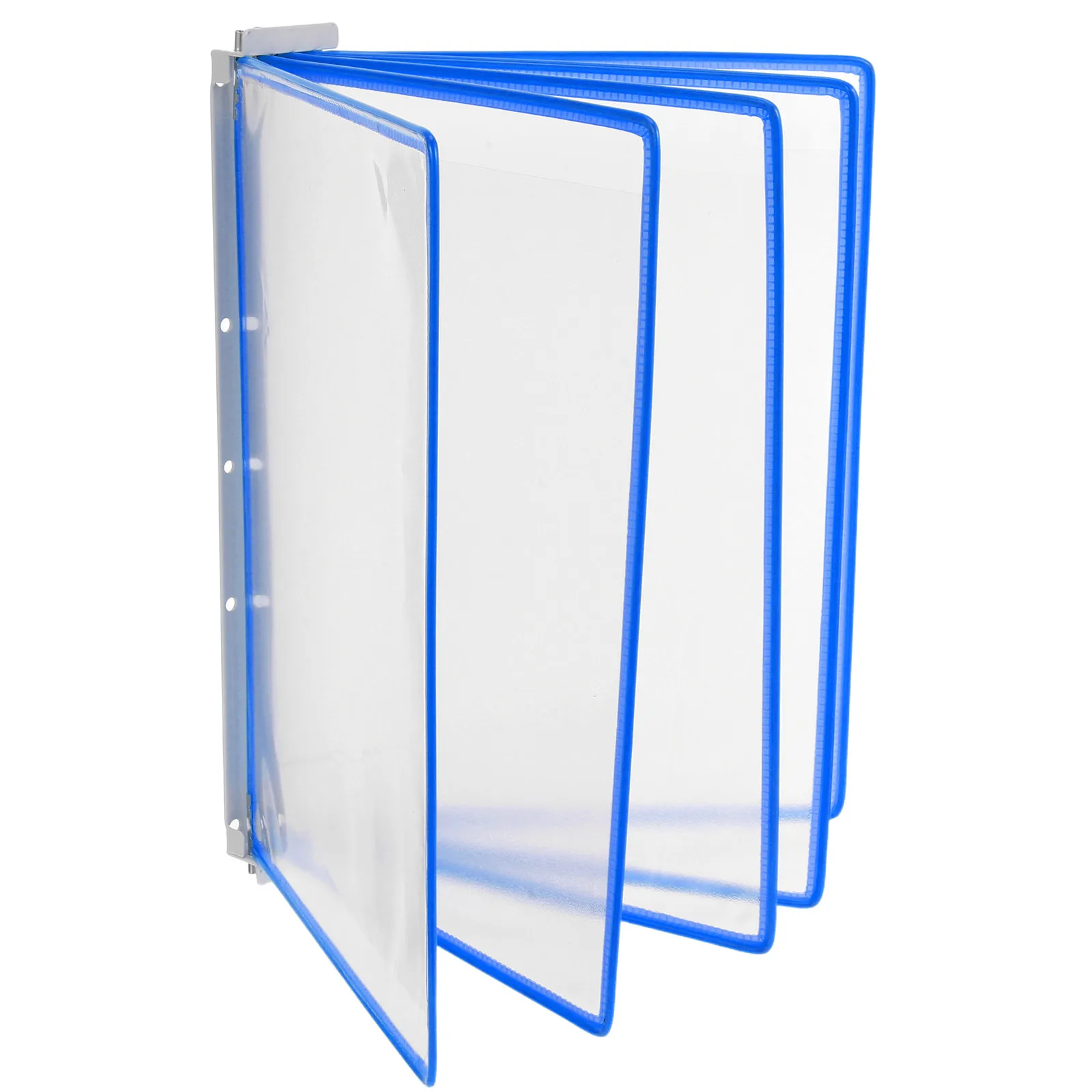 Mounted Document Holder 5 Page Hanging Folder A4 Clear Quick Flip Design Space-Saving Office Organizer File Rack Document Holder