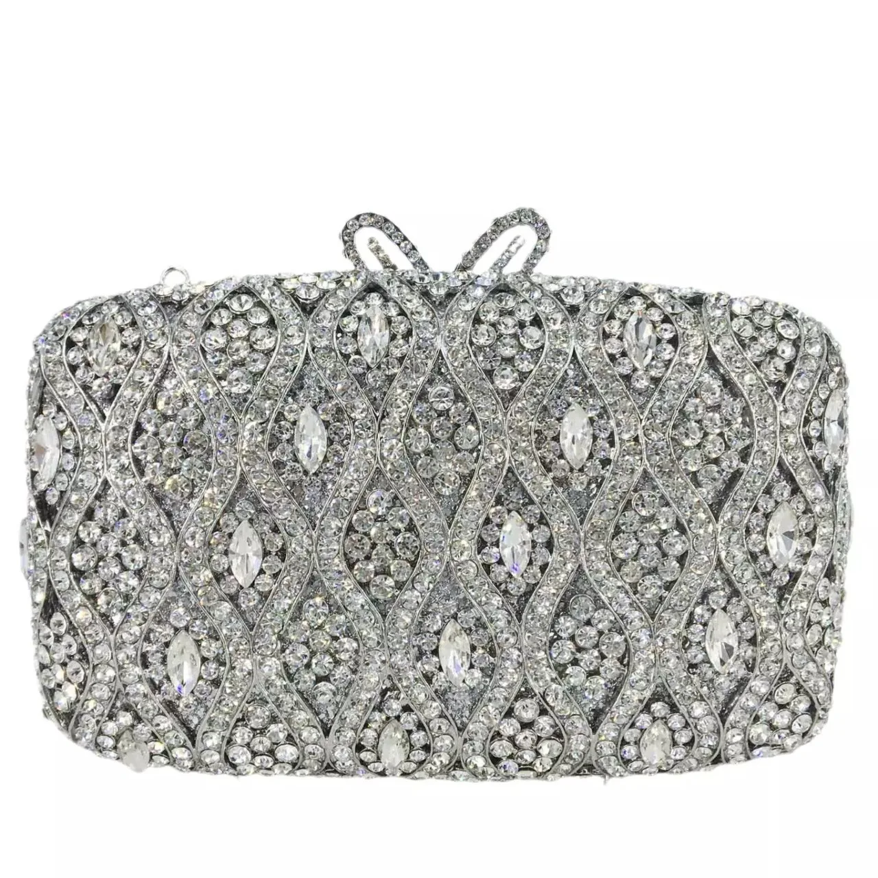 Diamond-encrusted Dinner Hollow Metal Gem Bag Cosmetic Banquet Diamond Clutch Women's Bag Bolsa Grife Luxo Bolso De Fiesta Mujer