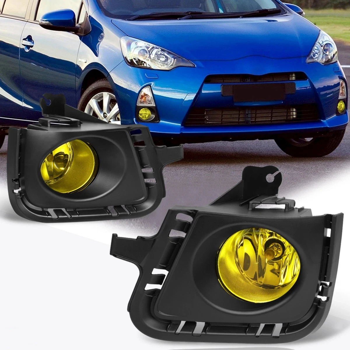 

For Toyota Prius C Aqua 2012 2013 2014 Fog Light Assembly Fog Lamps Daytimes light With Wiring