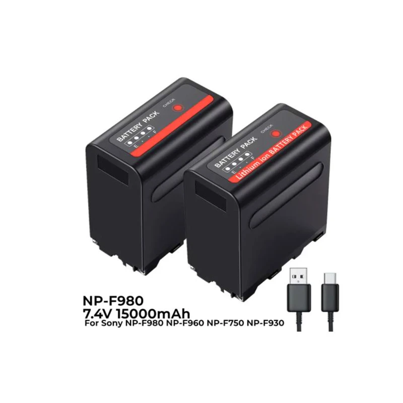 15000mAh NP-F980 F960 F970 NPF980 Canon bateria z USB ładowanie wyjściowe, nadaje się do CCD-TRV35 TRV940 CCD-RV100 serii DCR-TR7