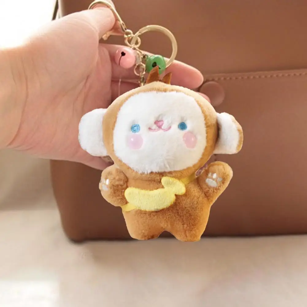 Cute Monkey Pendant Plush Toy Monkey Doll Sheep Schoolbag Pendant Doll Keychain Car Keychain Pendant Couple Keychain Gift