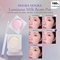 HOLIKA HOLIKA LUMINOUS MILK BEAM POT, Textura Cremosa, Fina y Fácil de Difuminar, Brillo Natural, Iluminador Facial, K-Beauty, Maquillaje Coreano