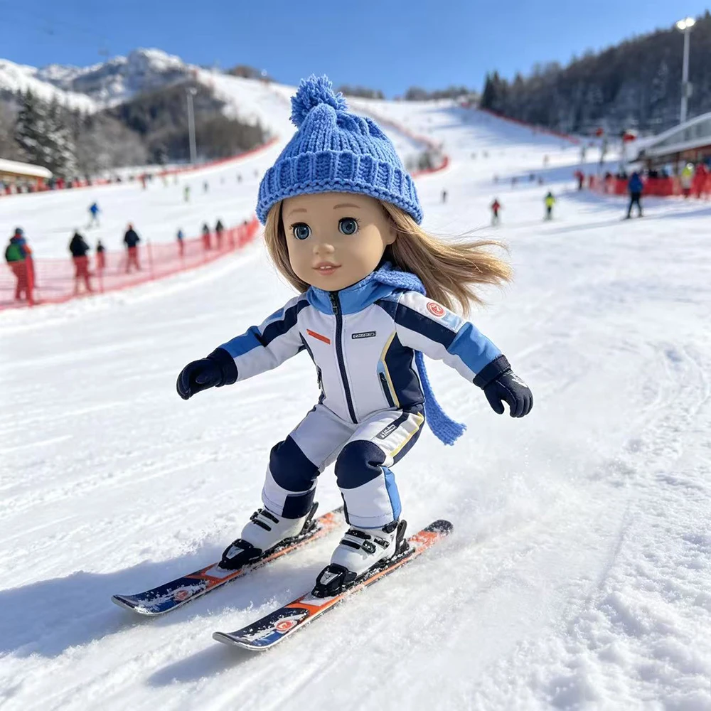 18 Inch Doll 43cm Doll Winter Hat Scarf Doll Winter Fashion Matching Single Item Doll Window Accessories Suitable for 18 Inch Do