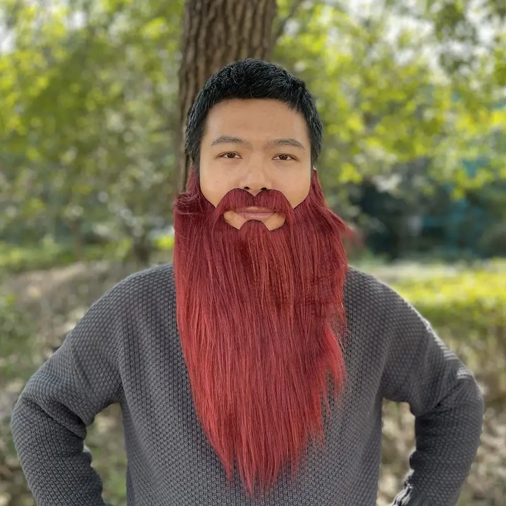 مضحك حزب الشارب زي الذكور رجل هالوين اللحية عيد الفصح تأثيري الدعامة لوازم الوجه تمويه لعبة الشارب الأسود الإمدادات #2