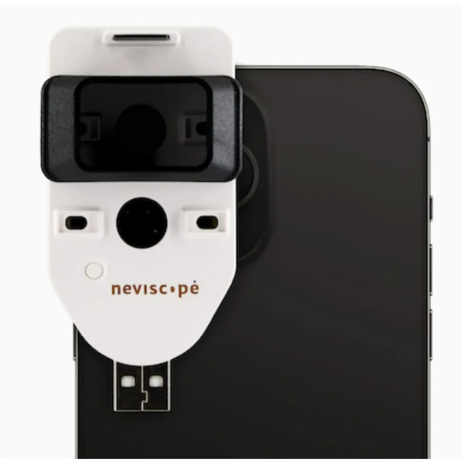 

Black Phone Dermatoscope with Polarized Lens and LED Light 100x Camera Attachment for iPhone/Android Phones with Universal Clip