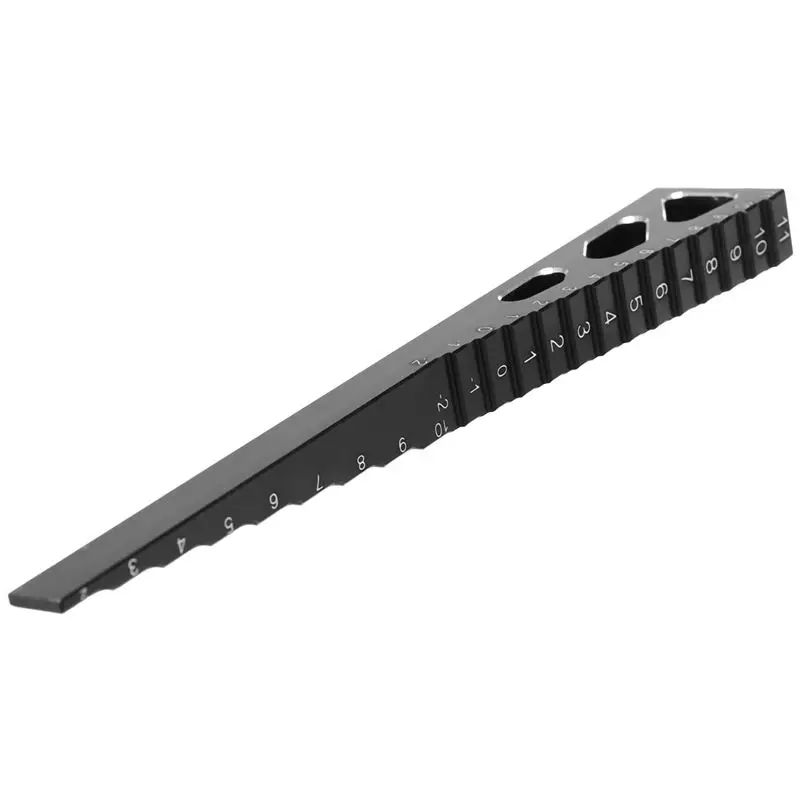 B78B-2X RC Model Car Metal Ride Height Droop Gauge Adjuster Ruler Measuring Tool For 1/8 1/10 1/12 RC Car,Black