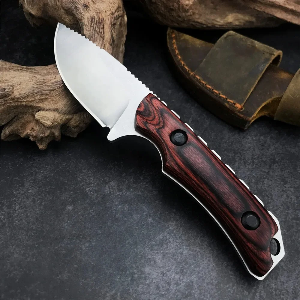 Orange G10 15017 Hidden Canyon Hunter Fixed Blade Knife Drop Point Blade Portable Outdoor Tactical Hunting Knife with Sheath