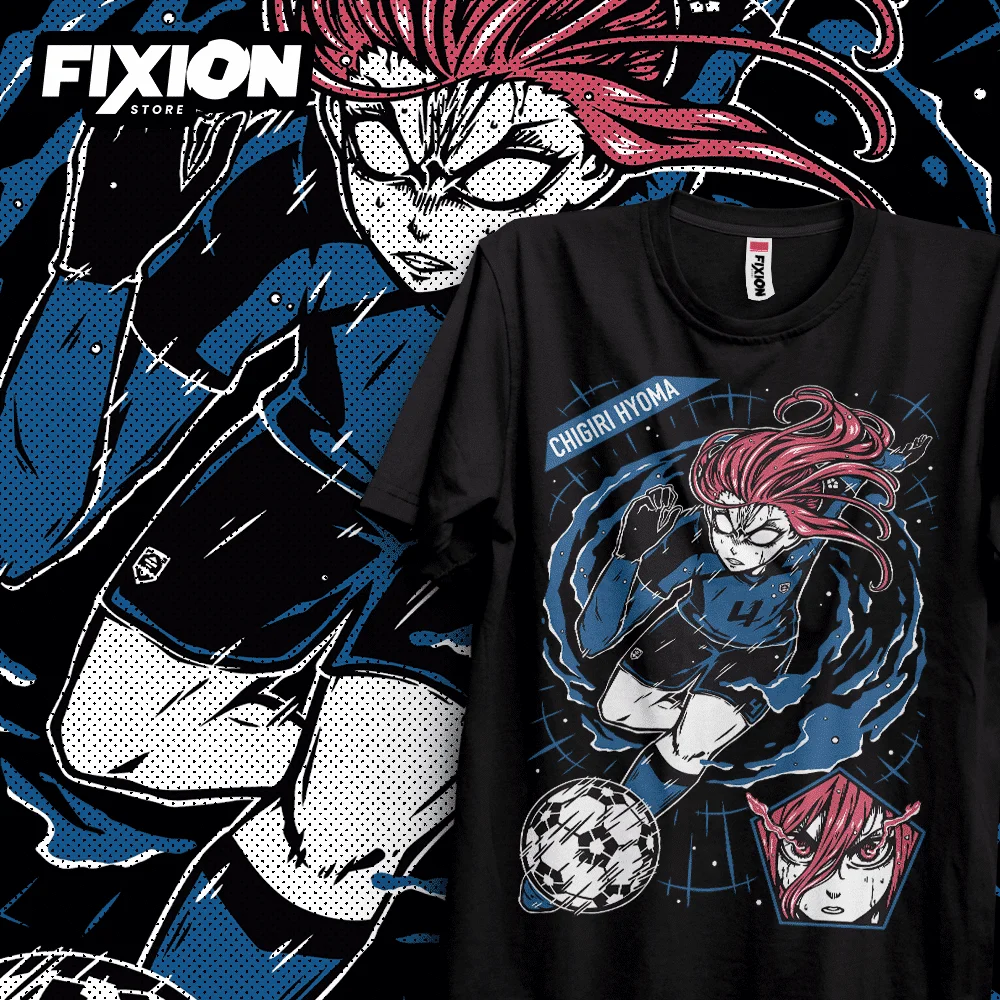 Manga T-shirt Blue Lock Chigiri (negra) Anime Tee