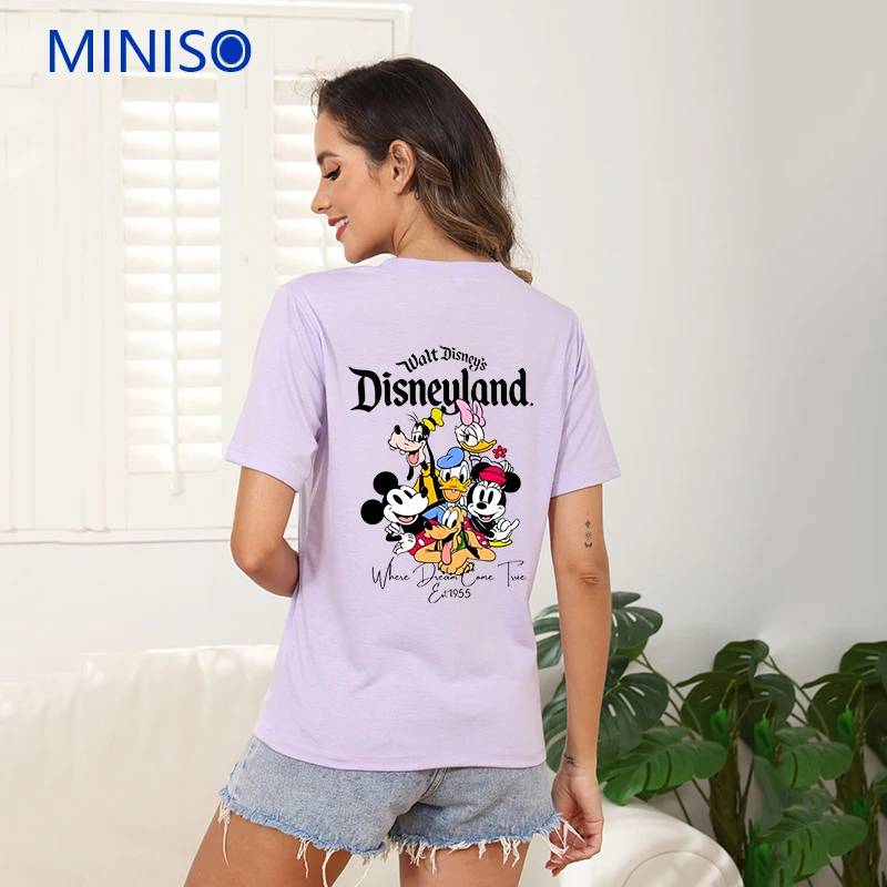 

Print Short Sleeve T-Shirt Women's Summer Suit Athleisure Fashion Trend Tops Comfortable Clothing Disney Mickey Creative New