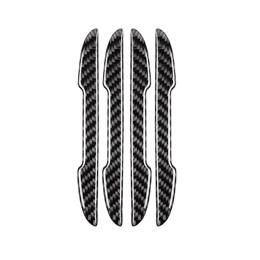 4pcs Car Door strips Anti Scratch Sticker Carbon Fiber Edge Protective Strips Side Doors Moldings Scuff trim Stickers for BMW