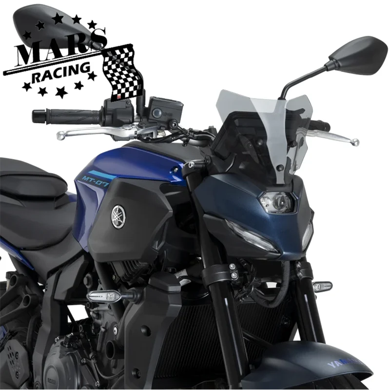 يناسب ياماها MT-07 MT07 2025 2026 دراجة نارية الزجاج الأمامي الألومنيوم عدة منحرف الزجاج الأمامي القصير #3