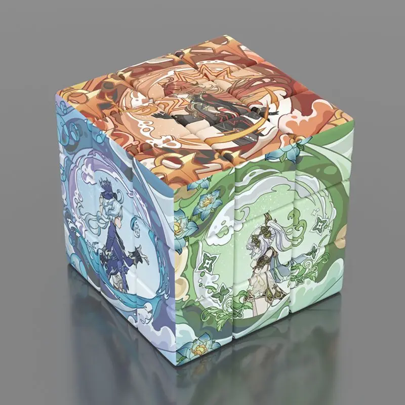 Anime Honkai: Star Rail Firefly Genshin Impact Balladeer Xiao Cosplay 3-step Puzzle Magic Cube Cartoon Magics Square Xmas Gift