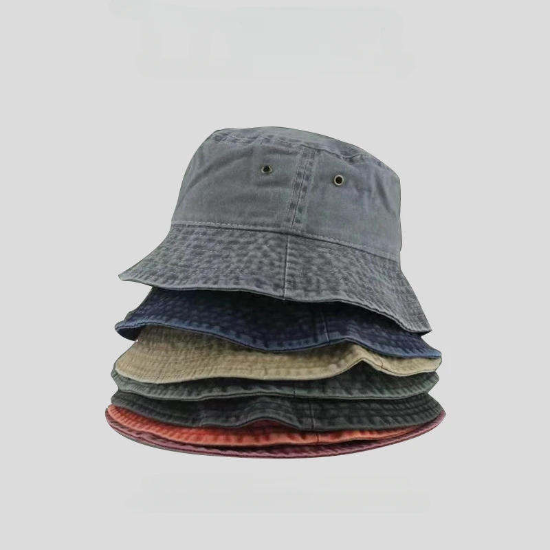

Vintage Washed Denim Bucket Hat Summer Accessories Y2k Sunscreen Caps for Men Women Fashion Outdoors Sun Camping Hats Woman 2024