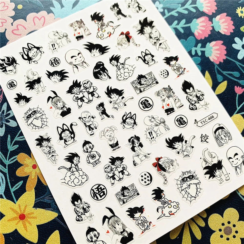 

Newest TSC-406 Little monk series 3d nail art sticker nail decal stamping export japan designs rhinestones