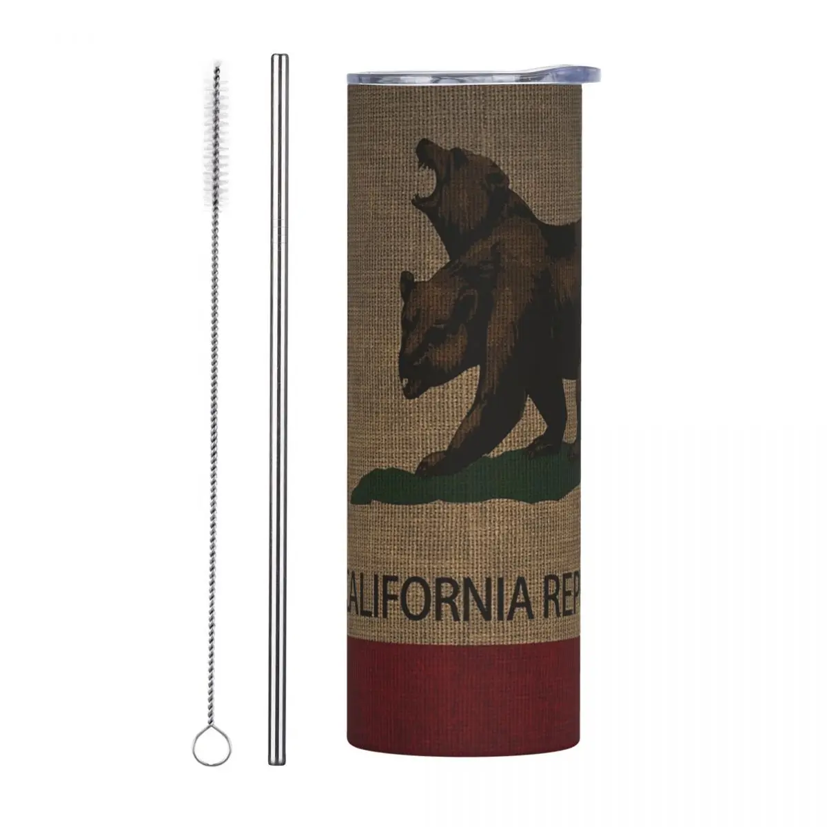 FO Tapestry 10 - New California Republic Stainless Steel Tumbler Vacuum Insulated Mugs Thermal Cold Cup Straw With Lid 20oz