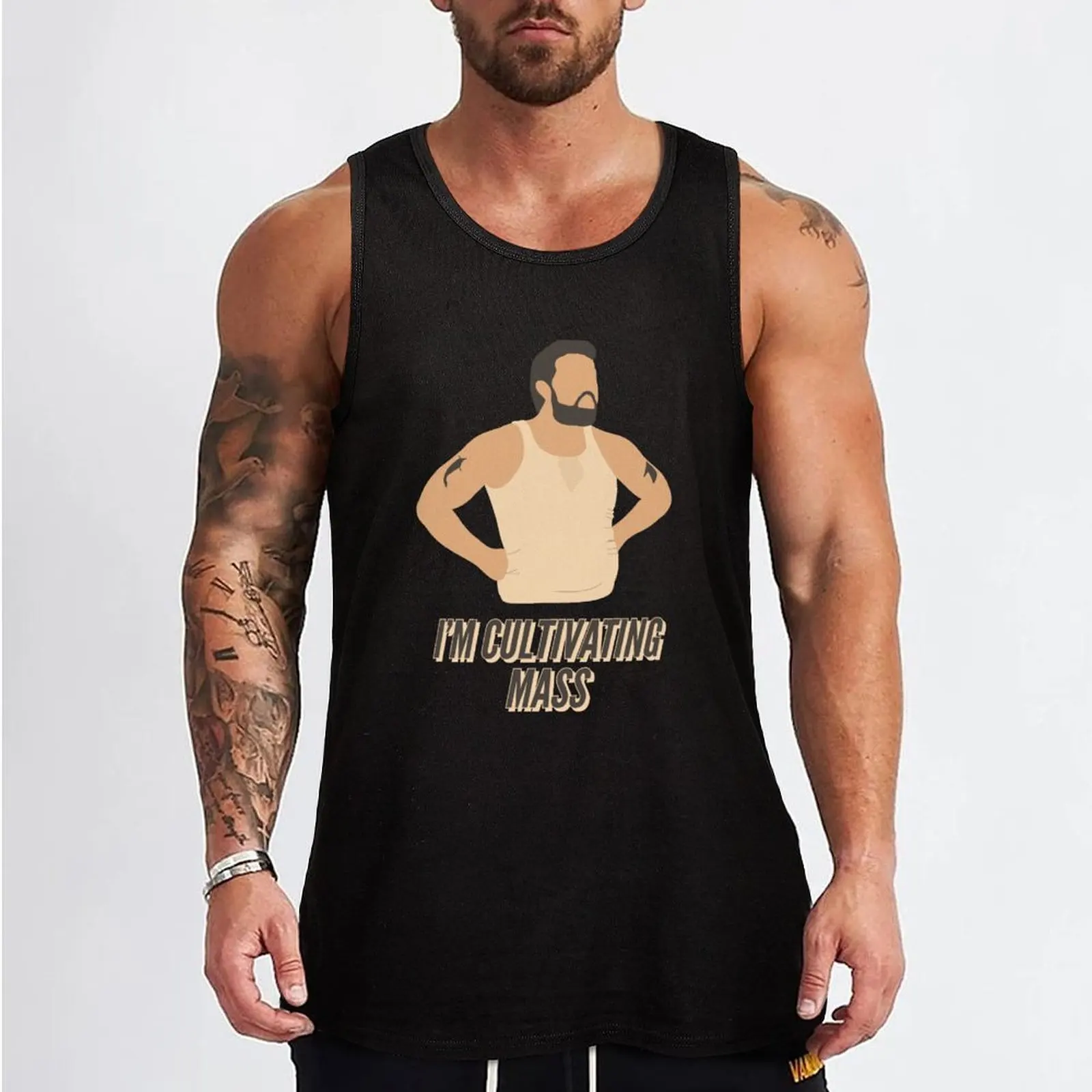 i’m not fat i’m cultivating mass! Tank Top sleeveless shirt man Men sleeveless tee Men gym sportswear