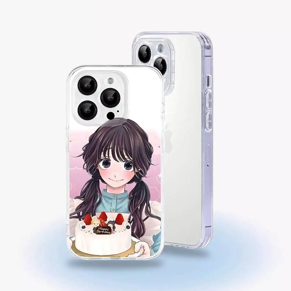 حافظة هاتف Kaoruko Waguri لهاتف iPhone 16,15,14,13,12,11 Pro,Max,Plus,X,XS,XR,SE4,E غطاء ناعم شفاف صغير