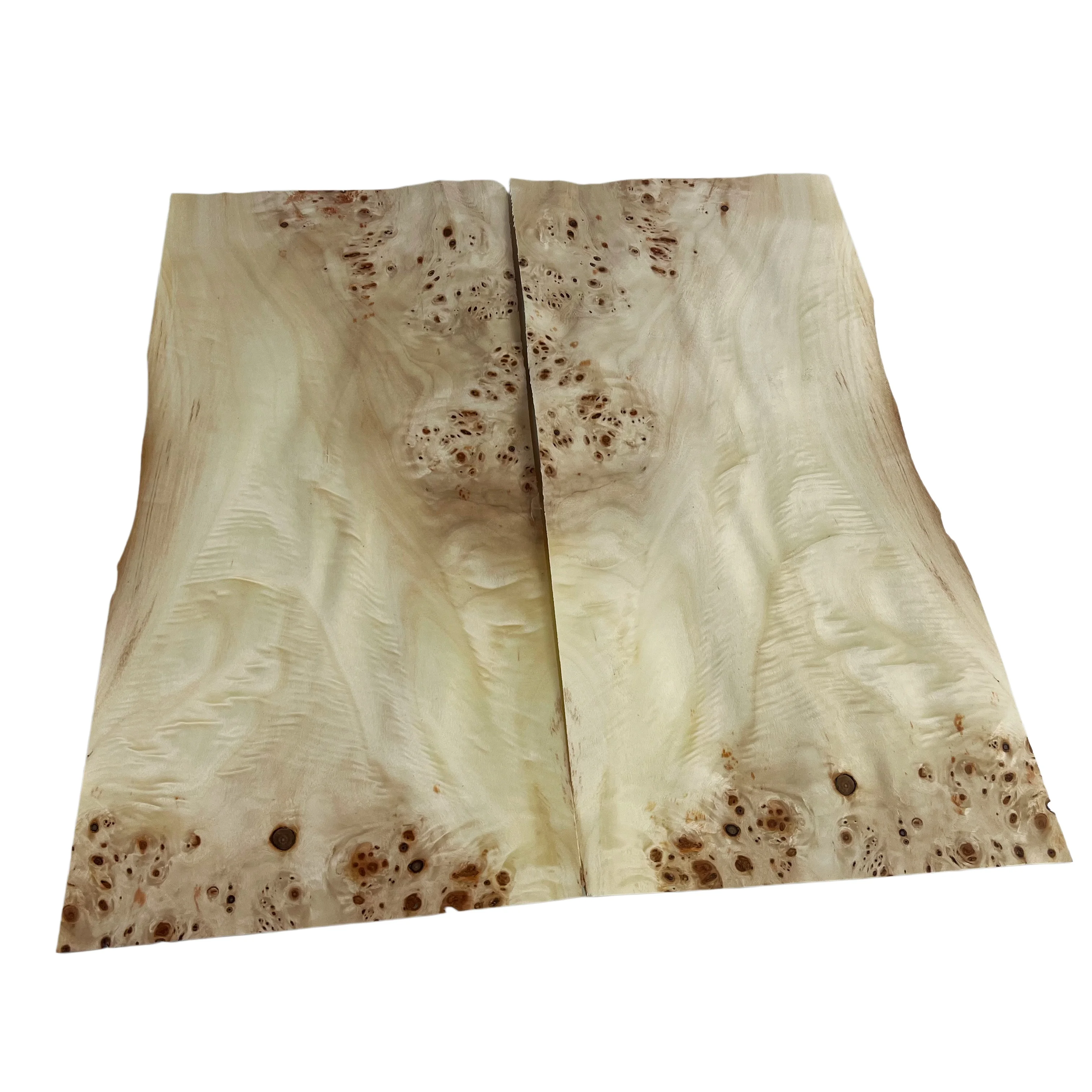 

2pcs Natural Poplar Burl Veneer 0.5mm Thin Wood Sheets 20x42cm for DIY Furniture Inlay Craft Guitar Decoration
