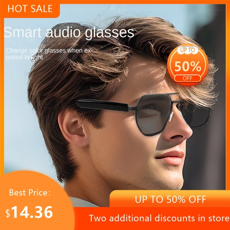 

Американские ретро-очки с двойной металлической оправой, магнитной зарядкой, AI-переводом, интеллектуальным Bluetooth и линзами, меняющими цвет. Новинка 2026 года.