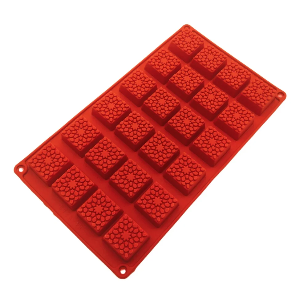 

New Arrival 24 Hole Square Shape Silicone Chocolate Mold DIY Ice Grid Handmade Soap Mold Square Chocolate Dessert Kitchen Tools