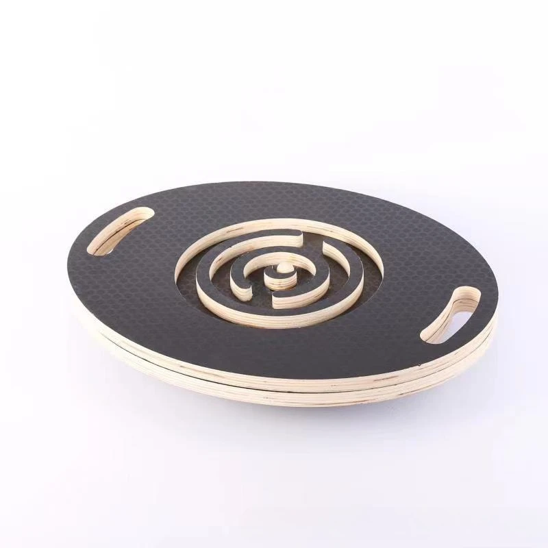 Hand grasping elliptical wooden balance board, Amazon advanced balance training