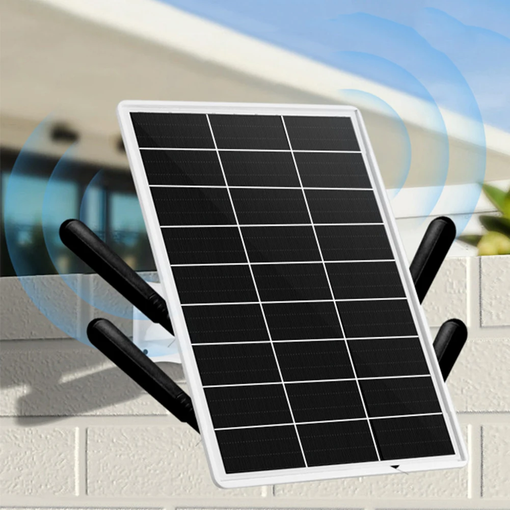 Solar Powered Outdoor Wireless Router with SIM Card Slot 4G LTE Modem Router WiFi Hotspot for Outdoor Security Camera Phone PC