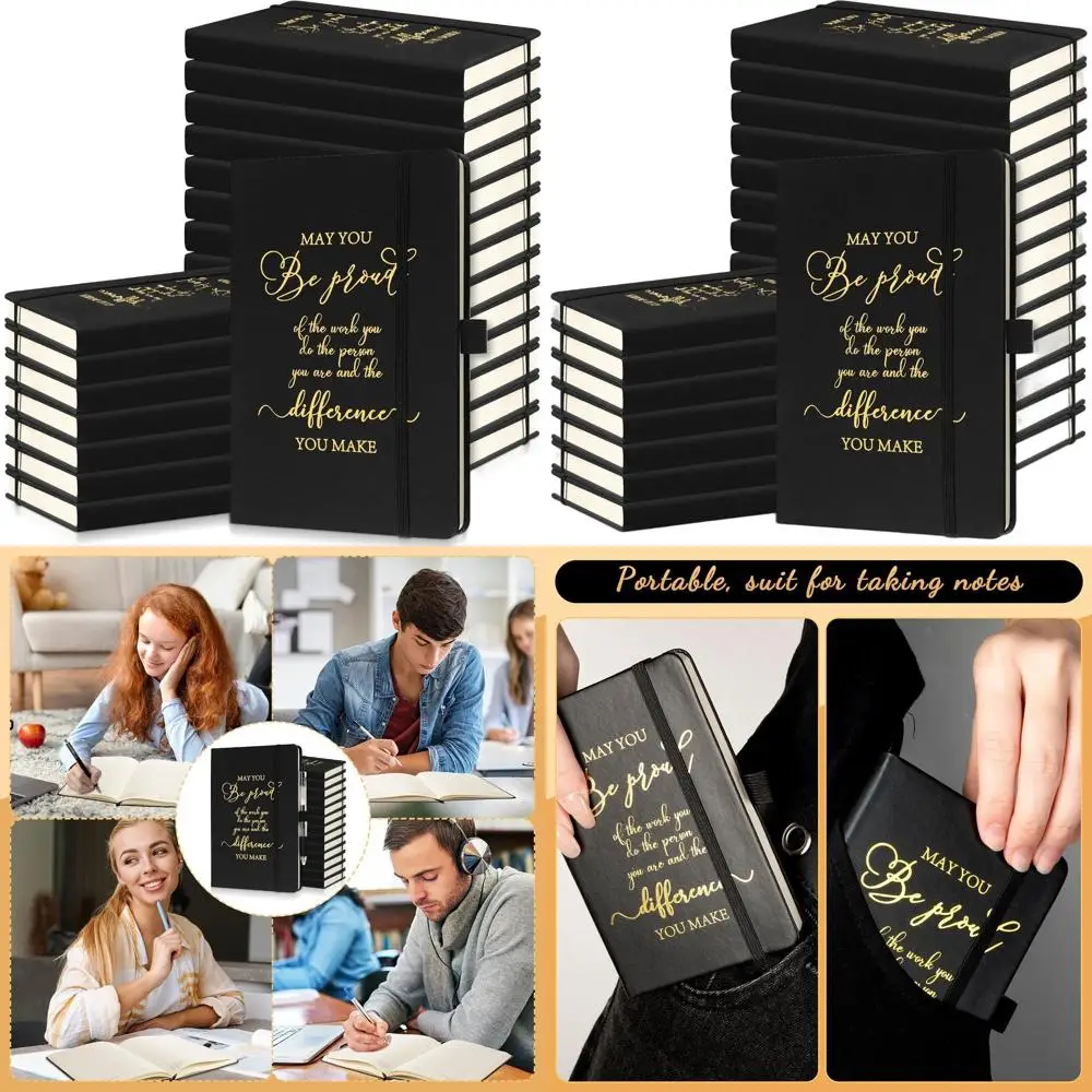 

Bulk 20 Leather A5 Notebooks for Christmas - Inspirational Gifts for Staff, Teachers & Volunteers