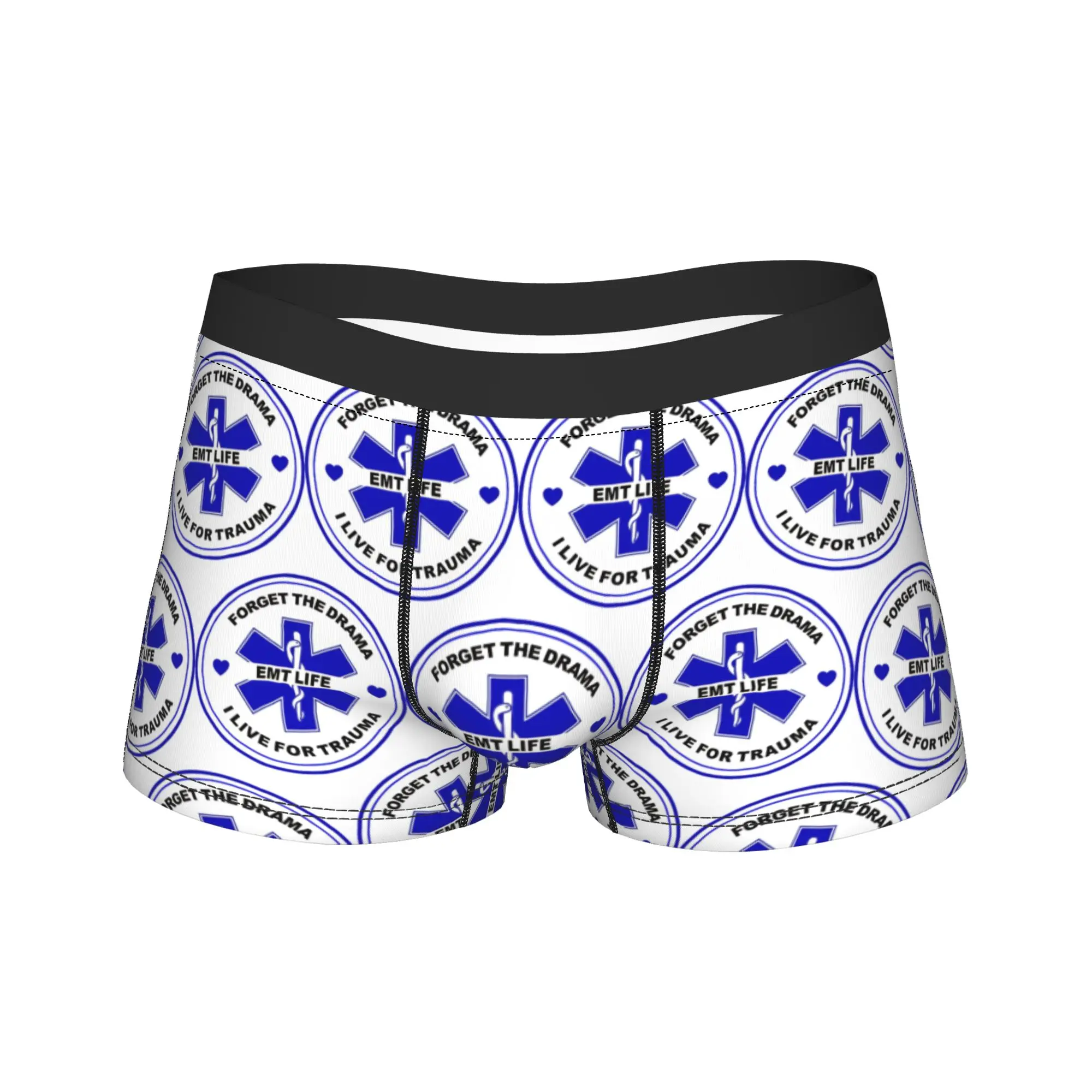 EMT Life Underwear  Sexy Soft Panties Custom Boxer Brief For Men Pouch Plus Size Boxershorts
